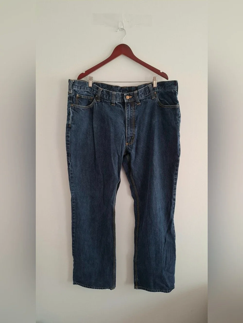 Carhartt Classic Dark Blue Men's Jeans Relaxed Fit 44X34